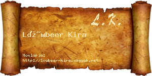 Löwbeer Kira névjegykártya